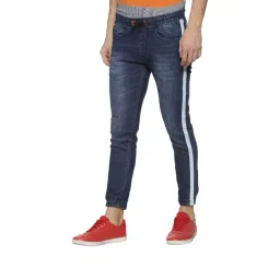 Campus Sutra Blue Slim Fit Lightly Washed Jeans-picture-19