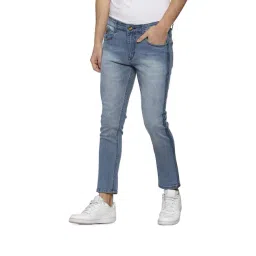 Campus Sutra Blue Slim Fit Lightly Washed Jeans-picture-18