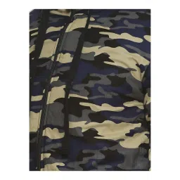 Campus Sutra Brown & Blue Printed Hooded Sweatshirt image 4