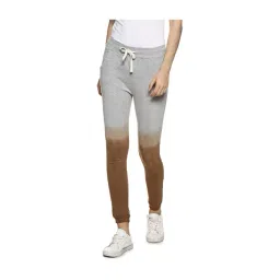 Campus Sutra Brown & Grey Textured Joggers-picture-24