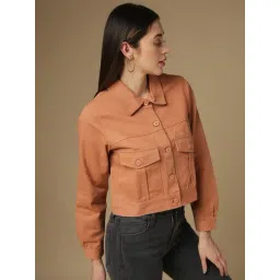 Campus Sutra Brown Regular Fit Jacket-picture-41