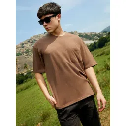 Campus Sutra Brown Regular Fit T-Shirt-picture-35