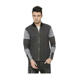 Campus Sutra Charcoal Textured Jacket-picture-13