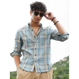 Campus Sutra Checked Long Sleeves Comfort Cotton Shirt-picture-36