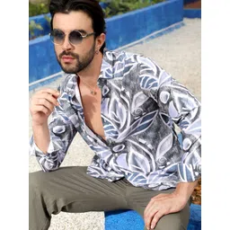 Campus Sutra Classic Floral Printed Spread Collar Long Sleeves Casual Shirt-picture-31