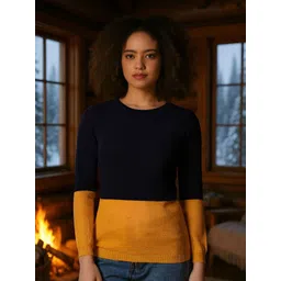 Campus Sutra Colourblocked Pullover Sweaters-picture-38