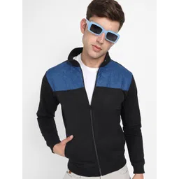 Campus Sutra Colourblocked Quilted Windcheater Bomber Jacket-picture-10