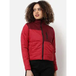 Campus Sutra Colourblocked Windcheater Outdoor Padded Jacket-picture-16
