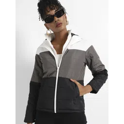 Campus Sutra Colourblocked Windcheater Padded Jacket-picture-32