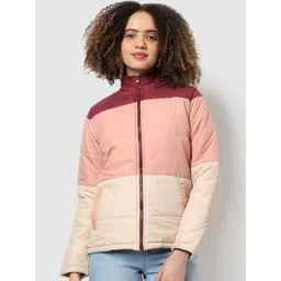 Campus Sutra Colourblocked Windcheater Puffer Jacket-picture-41