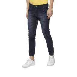Campus Sutra Dark Blue Slim Fit Lightly Washed Jeans-picture-22