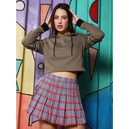 Campus Sutra Green Regular Fit Printed Hoodie-picture-21