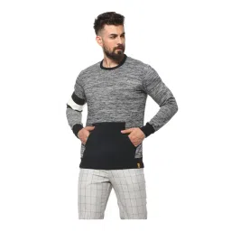 Campus Sutra Grey & Black Full Sleeves Cotton Sweatshirt-picture-20