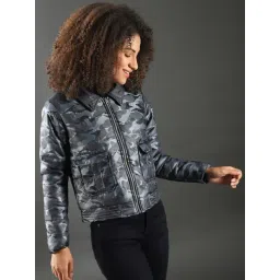 Campus Sutra Grey Camo Print Jacket-picture-29
