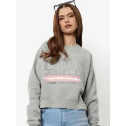 Campus Sutra Grey Cotton Printed Sweatshirt-image-34