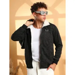Campus Sutra Grey Cotton Regular Fit Jacket-image-39