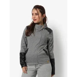 Campus Sutra Grey Cotton Textured Jacket-picture-37