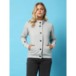 Campus Sutra Grey Cotton Textured Jacket-image-48