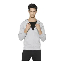 Campus Sutra Grey Full Sleeves Hooded Sweatshirt-picture-42