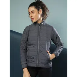 Campus Sutra Grey Quilted Jacket-picture-31