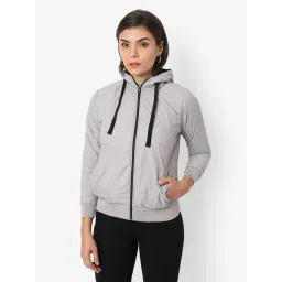 Campus Sutra Grey Regular Fit Bomber Jacket-picture-21