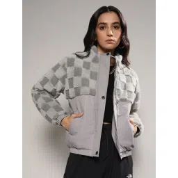 Campus Sutra Grey Regular Fit Jacket-picture-48