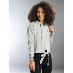 Campus Sutra Grey Striped Hoodie-picture-35