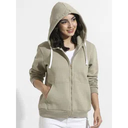 Campus Sutra Hooded Cotton Front Open Sweatshirt-picture-13