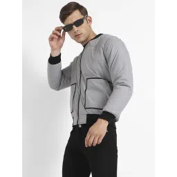 Campus Sutra Light Grey Regular Fit Jacket-picture-34