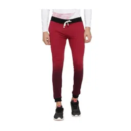 Campus Sutra Maroon Cotton Joggers-picture-33