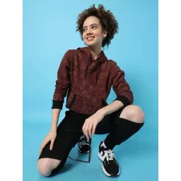 Campus Sutra Maroon Cotton Printed Sweatshirt-picture-28