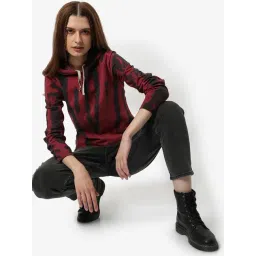 Campus Sutra Maroon Cotton Printed Sweatshirt-picture-36