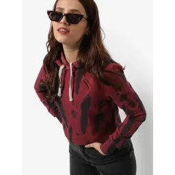 Campus Sutra Maroon Cotton Printed Sweatshirt-picture-10