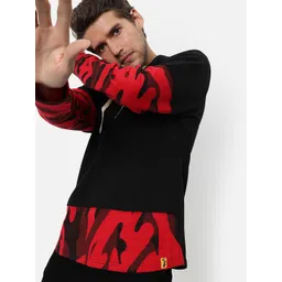 Campus Sutra Men Black Hooded Sweatshirt-picture-28