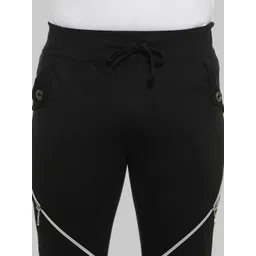 Campus Sutra Men Black Regular Fit Cotton Joggers image 3