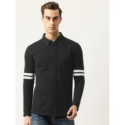 Campus Sutra Men Black Regular Fit Solid Casual Shirt-picture-22