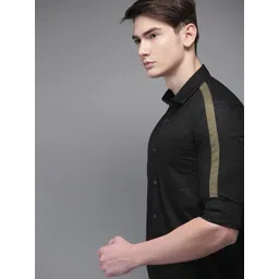 Campus Sutra Men Black Regular Fit Solid Casual Shirt-picture-44