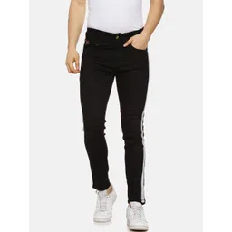 Campus Sutra Men Black Slim Fit Mid-Rise Clean Look Stretchable Jeans-picture-35