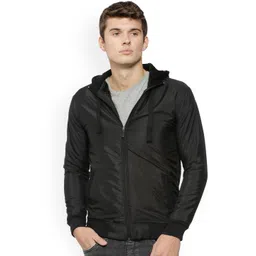 Campus Sutra Men Black Solid Bomber-picture-35