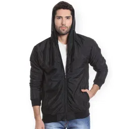 Campus Sutra Men Black Solid Bomber Jacket-picture-25