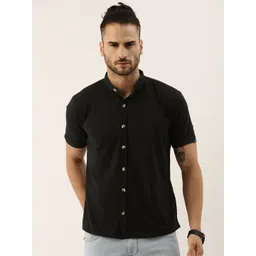 Campus Sutra Men Black Solid Casual Shirt-picture-25