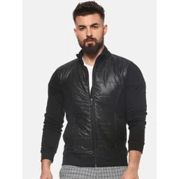 Campus Sutra Men Black Solid Padded Jacket-picture-37