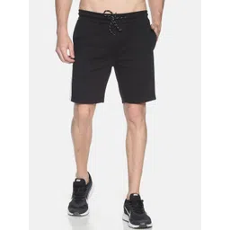 Campus Sutra Men Black Solid Regular Fit Sports Shorts-picture-26
