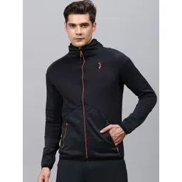 Campus Sutra Men Black Windcheater Outdoor Sporty Jacket-picture-10