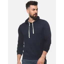 Campus Sutra Men Blue Hooded Sweatshirt-picture-36