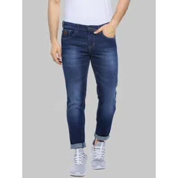 Campus Sutra Men Blue Smart Slim Fit Light Fade Striped Stretchable Jeans-picture-42