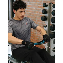 Campus Sutra Men Charcoal Dri-FIT Pockets Running T-shirt-picture-41