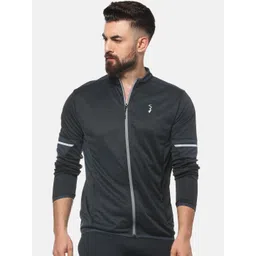 Campus Sutra Men Charcoal Grey Solid Sweatshirt-picture-40