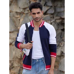 Campus Sutra Men Colourblocked Lightweight Biker Jacket-picture-40