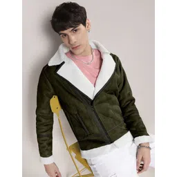 Campus Sutra Men Colourblocked Lightweight Biker Jacket-picture-15
